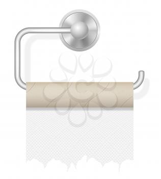 piece toilet paper on holder vector illustration isolated on white background