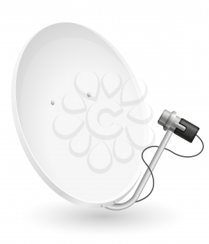 satellite dish vector illustration isolated on white background