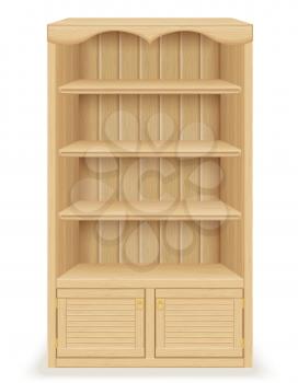 bookcase furniture made of wood vector illustration isolated on white background