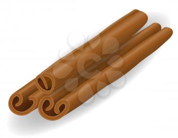 cinnamon stick vector illustration isolated on white background