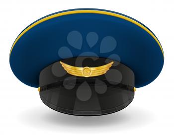professional uniform cap or pilot vector illustration isolated on white background