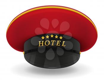 professional uniform cap porter in the hotel vector illustration isolated on white background