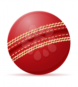 cricket ball vector illustration isolated on white background