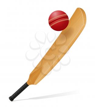 cricket bat and ball vector illustration isolated on white background