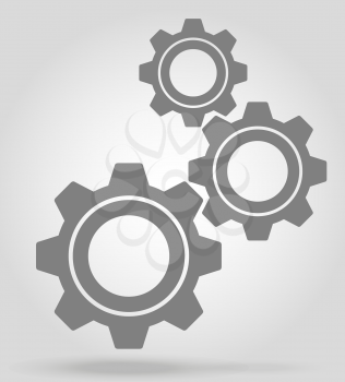 icon gear vector illustration isolated on gray background