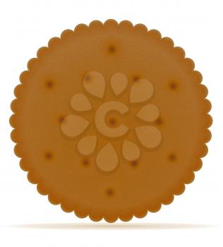 crispy biscuit cookie vector illustration isolated on gray background