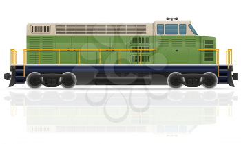 railway locomotive train vector illustration isolated on white background