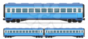 railway carriage train vector illustration isolated on white background