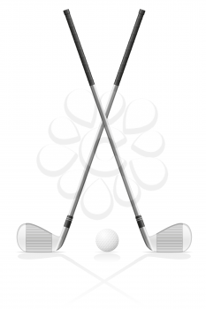 golf club and ball vector illustration isolated on white background