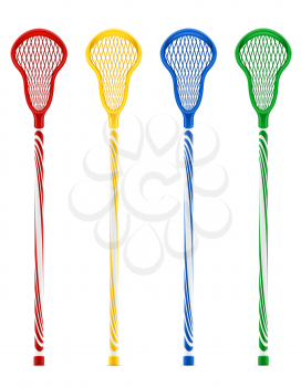 lacrosse sticks vector illustration isolated on white background