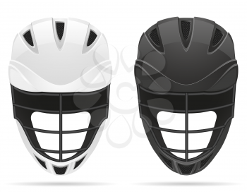 lacrosse helmets vector illustration isolated on white background