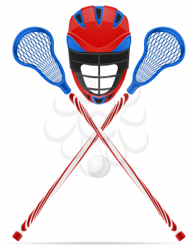 lacrosse equipment vector illustration isolated on white background