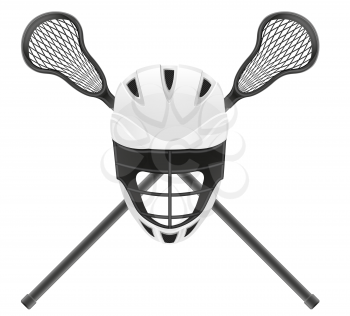 lacrosse equipment vector illustration isolated on white background