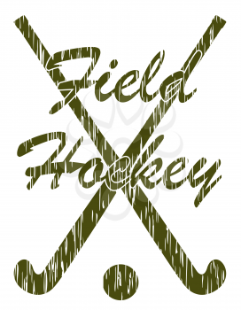 field hockey sport concept vector illustration isolated on white background