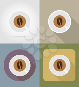 coffee cup objects and equipment for the food vector illustration isolated on background