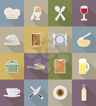 objects and equipment for the food vector illustration isolated on background