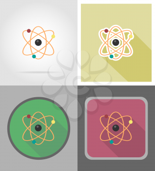 molecule flat icons vector illustration isolated on background