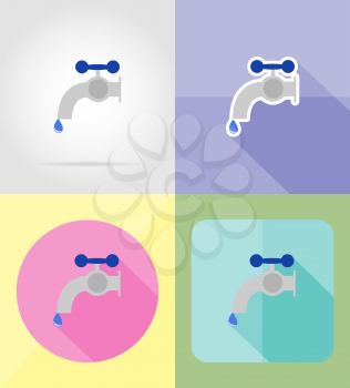 drinking water flat icons vector illustration isolated on background