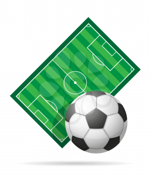 football soccer stadiun field vector illustration isolated on white background