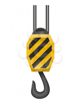 hook a crane for lifting goods vector illustration isolated on white background