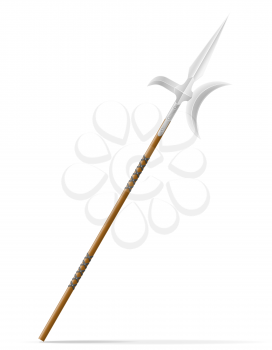 battle spear medieval stock vector illustration isolated on white background