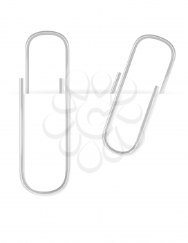 stationary paper clip stock vector illustration isolated on white background