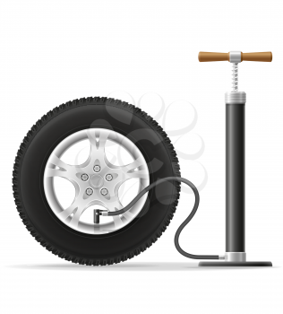 car hand air pump stock vector illustration isolated on white background