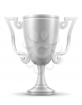 cup winner silver stock vector illustration isolated on white background