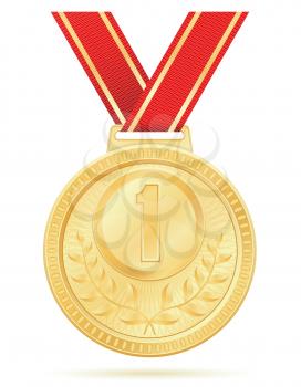 medal winner sport gold stock vector illustration isolated on white background