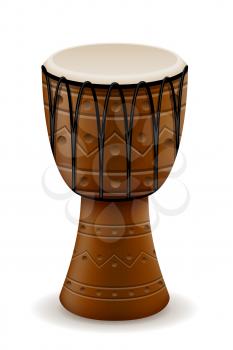 african drum musical instruments stock vector illustration isolated on white background