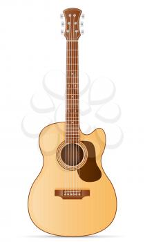 acoustic guitar stock vector illustration isolated on white background