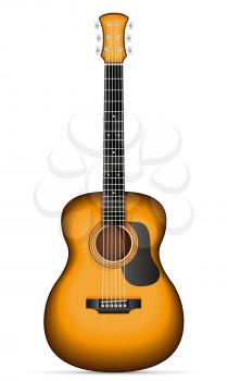 acoustic guitar stock vector illustration isolated on white background