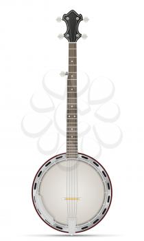 banjo stock vector illustration isolated on white background
