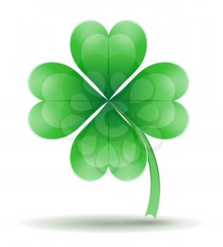 saint patrick's day clover stock vector illustration isolated on white background