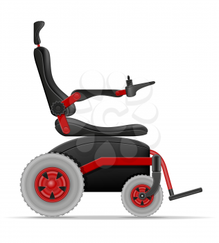 electric wheelchair for disabled people stock vector illustration isolated on white background