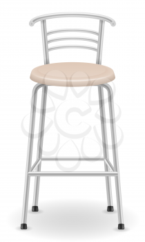 metallic bar chair stool vector illustration isolated on white background