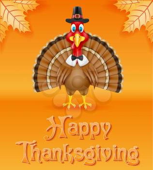 thanksgiving turkey bird vector illustration isolated on background
