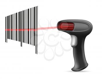 barcode scanner stock vector illustration isolated on white background