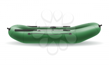 inflatable rubber boat for fishing and tourism vector illustration isolated on white background