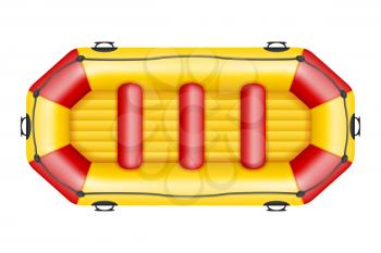 inflatable rafting boat vector illustration isolated on white background