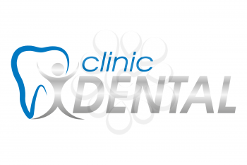 logo for a dental clinic vector illustration isolated on white background
