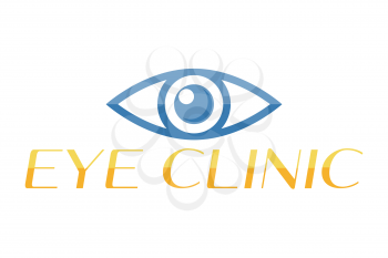 eye logo for ophthalmology clinic vector illustration isolated on white background