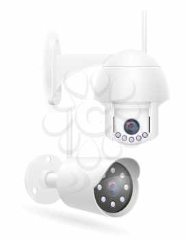 surveillance video camera home security system vector illustration vector illustration isolated on white background