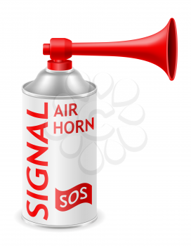 air horn for rescue sos or sports signals vector illustration vector illustration isolated on white background