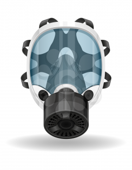 respirator breathing mask for protection against diseases and infections transmitted by airborne droplets stop virus vector illustration isolated on white background