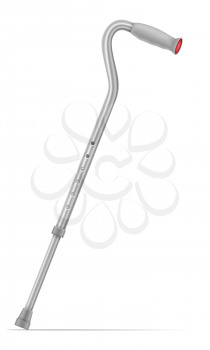medical telescopic stick crutches vector illustration isolated on white background