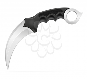 combat knife weapon for killing vector illustration isolated on background