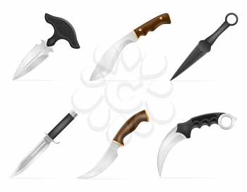 combat knife weapon for killing vector illustration isolated on background
