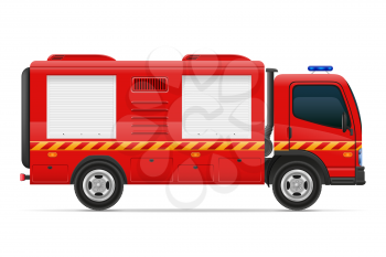 fire engine car vehicle vector illustration isolated on white background