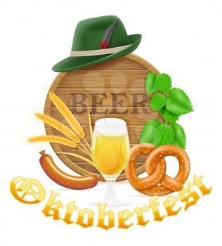 icons objects and design elements for oktoberfest beer festivalvector illustration isolated on white background